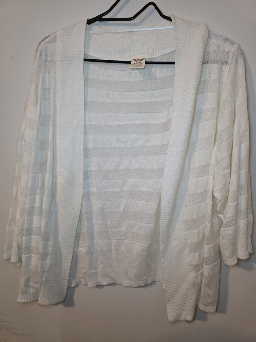 Faded Glory White Open-Front Women’s Cardigan